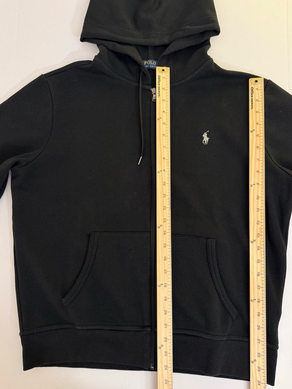 Polo Ralph Lauren Black Double Knit Zip Hoodie Men’s Large - Picture 3 of 10